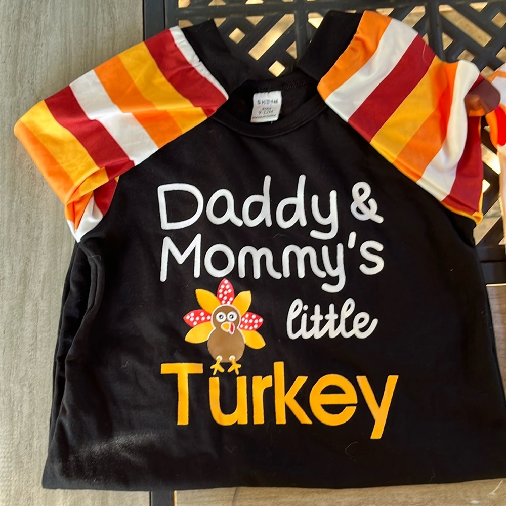 1256. Bundle (2) Unisex Thanksgiving One Pieces